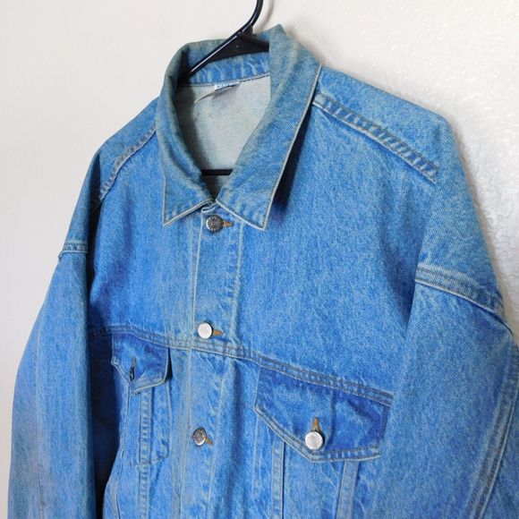 Tyca Denim Jacket Adult L Freightliner Embossed Made in USA Vintage Rare Trucker - Picture 3 of 16